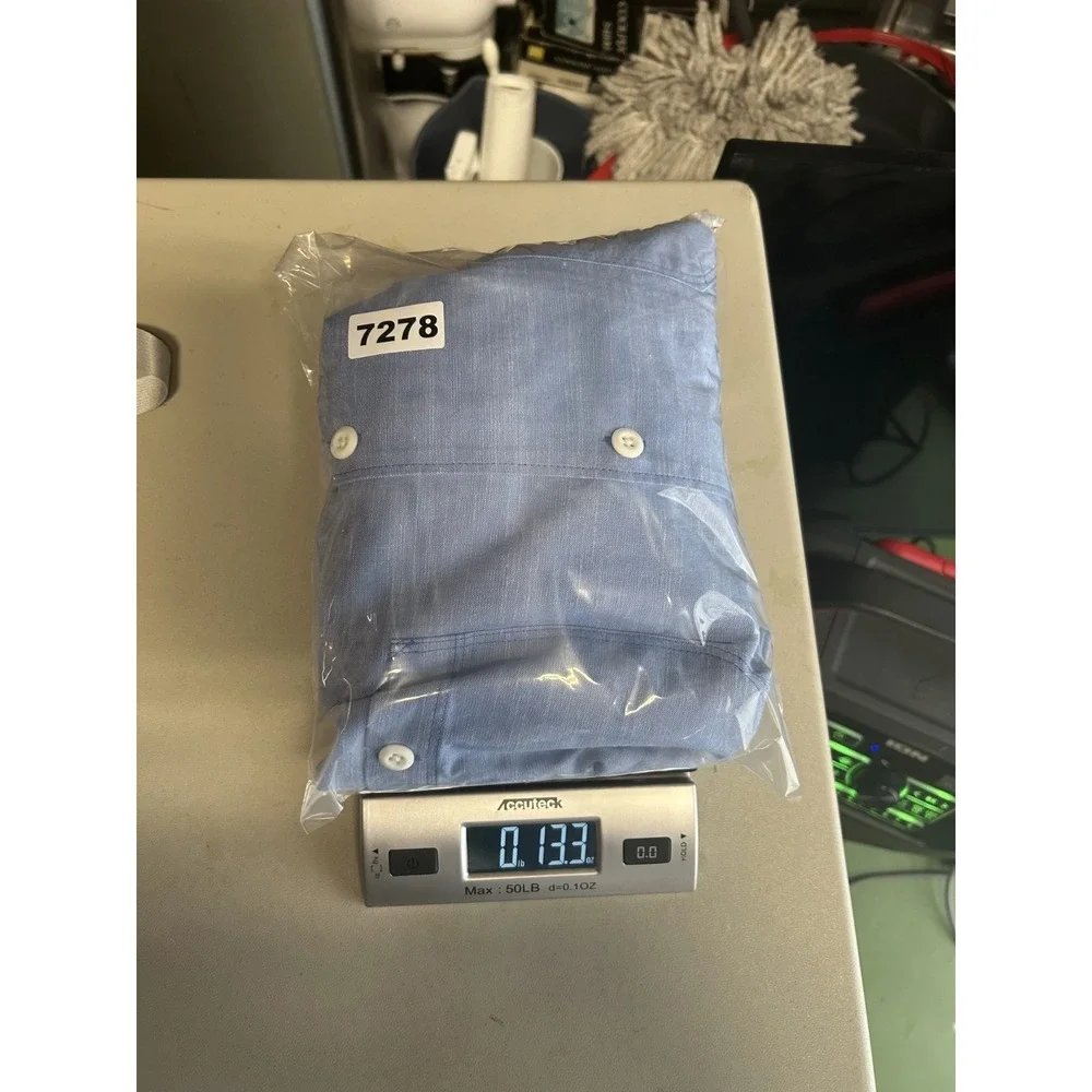 Nike Life Button Up Shirt Large Blue Chambray Long Sleeve Loose Fit HV0882-411